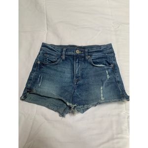 Medium Wash Distressed Denim Cutoffs